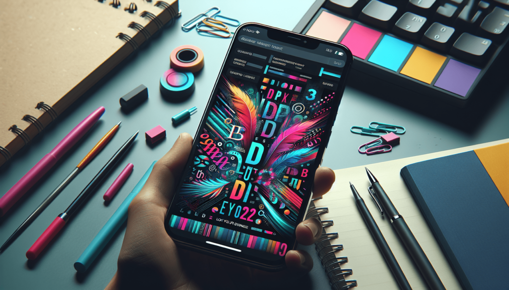 Typography app interface for choosing fonts on Android