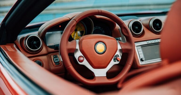Car dashboard and steering wheel for an Android Auto wireless setup guide