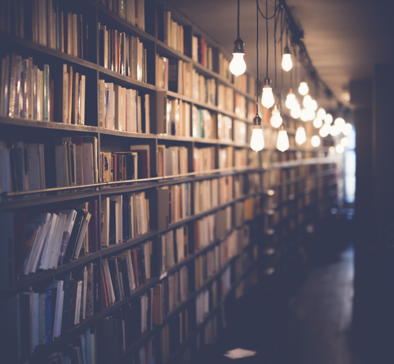 Stack of books for reading