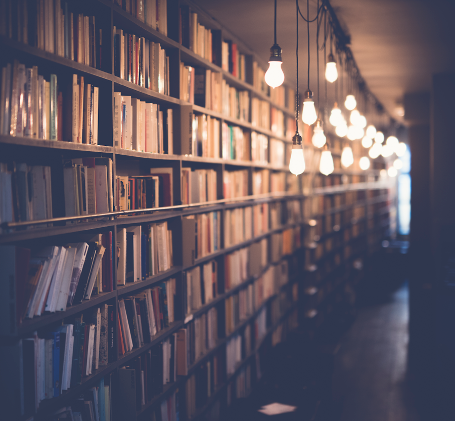 Stack of books for reading