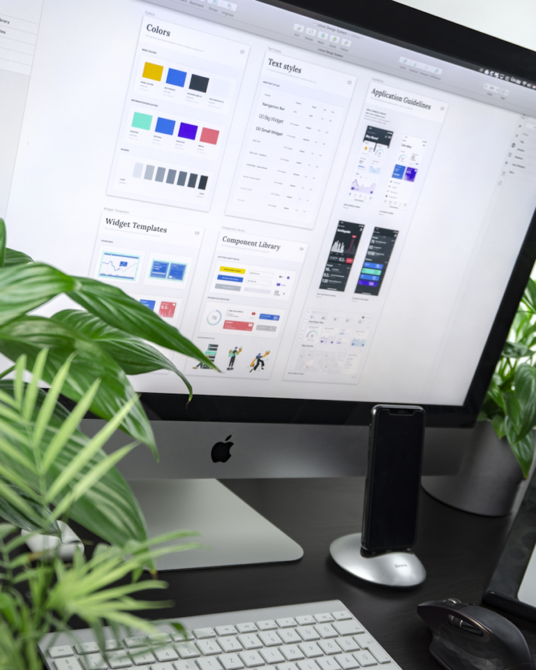 Graphic design workspace