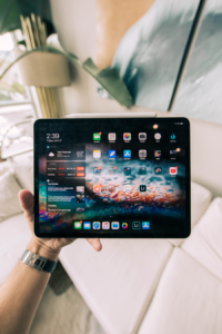 Tablet on a desk